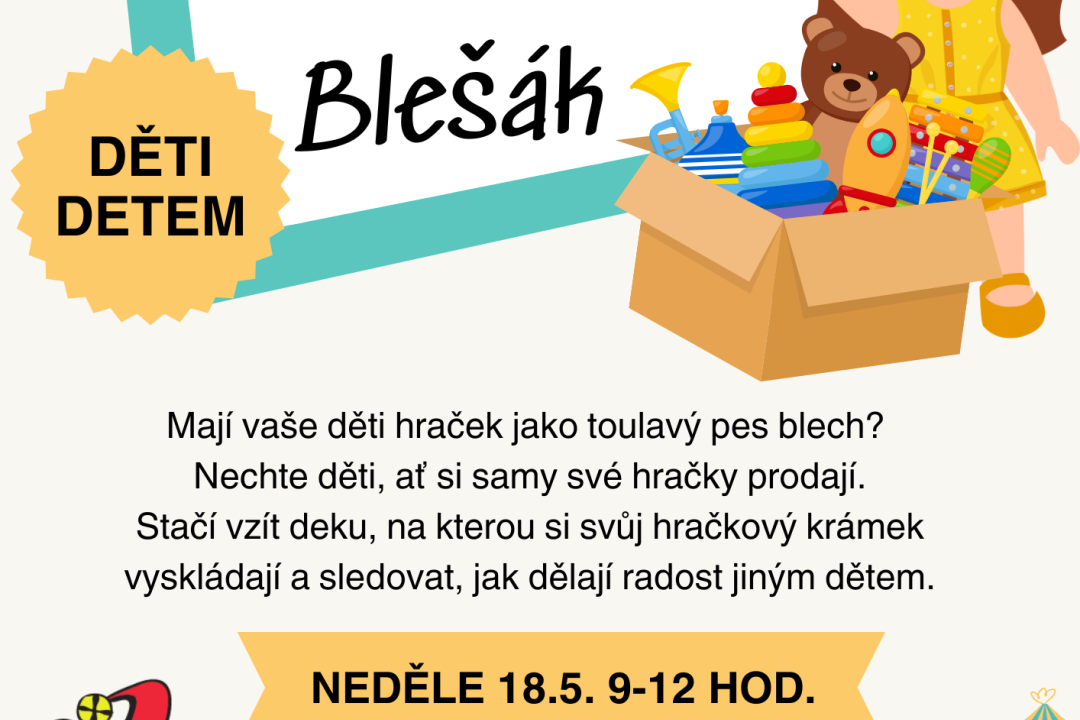Dětský blešák na jarním farmářském trhu