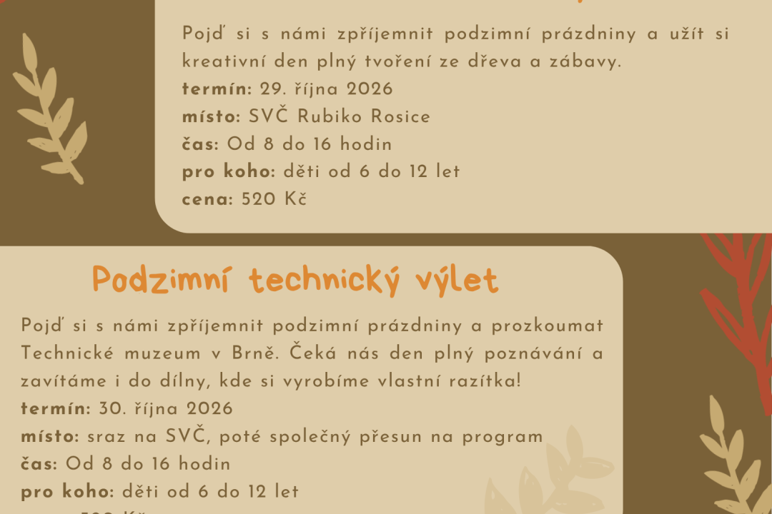 Podzimní prázdniny s Rubikem