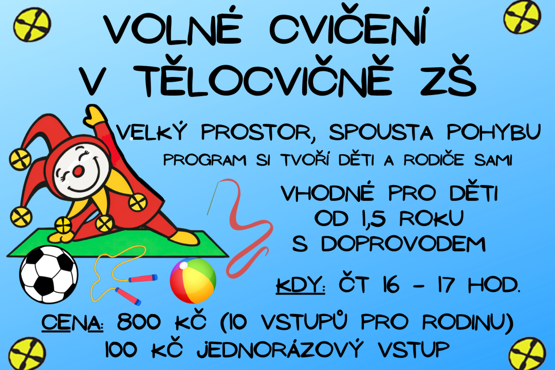 Volné cvičení v tělocvičně ZŠ - ZAČÍNÁME